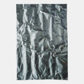 ファンキー灰色フェイクしわ模様4Amie キッチンタオル (縦)