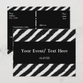 ファンキー白黒縞模様 案内ポストカード (正面/裏面)