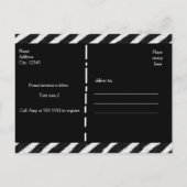 ファンキー白黒縞模様 案内ポストカード (裏面)