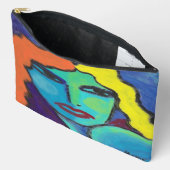 ファンキー絵画抽象芸術 アクセサリーポーチ (見開き)