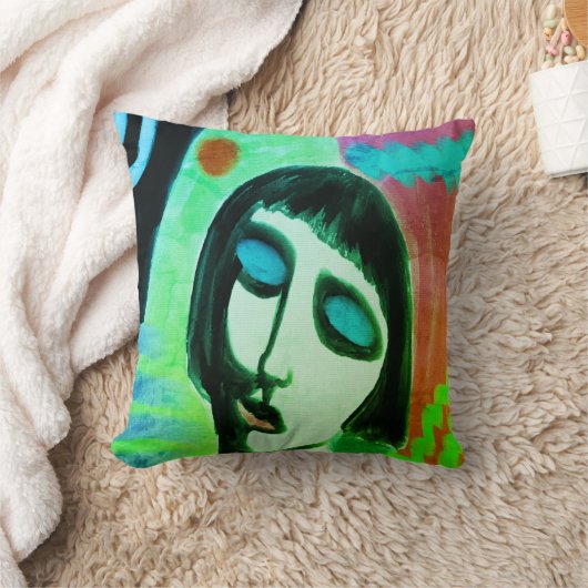 ファンキー絵画抽象芸術 クッション (ブランケット)