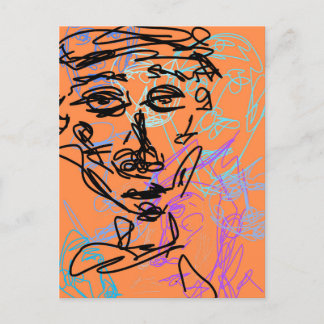 ファンキー線作業スケッチ忙し室 ポストカード