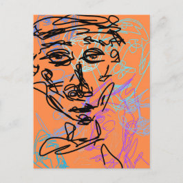 ファンキー線作業スケッチ忙し室 ポストカード