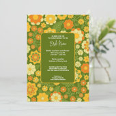 ファンキー花 – レトロブライダルシャワー 招待状 (スタンド正面)