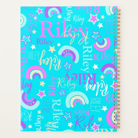 ファンキー虹の星アクアキッズカラフル プランナー手帳 (裏面)