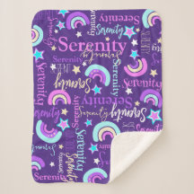 ファンキー虹の星紫色の女の子の名前カラフル