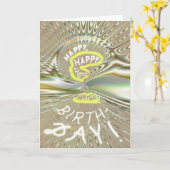 ファンキー誕生日カード カード (黄色い花)