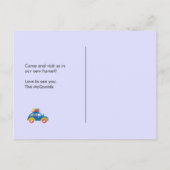 ファンキー車が家に移動 案内ポストカード (裏面)