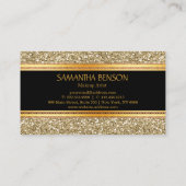 ファンキー金ゴールドグリッターメイクアップアーティスト美容師 名刺 (裏面)