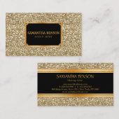 ファンキー金ゴールドグリッターメイクアップアーティスト美容師 名刺 (正面/裏面)