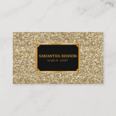 ファンキー金ゴールドグリッターメイクアップアーティスト美容師 名刺 (正面)