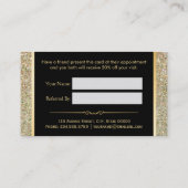 ファンキー金ゴールドグリッター美しいサロン 紹介カード (裏面)