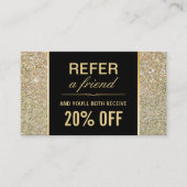 ファンキー金ゴールドグリッター美しいサロン 紹介カード (正面)