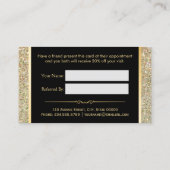 ファンキー金ゴールドグリッター美しいサロン 紹介カード (裏面)