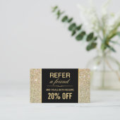 ファンキー金ゴールドグリッター美しいサロン 紹介カード (スタンド正面)