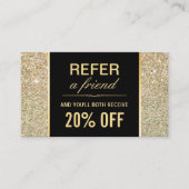 ファンキー金ゴールドグリッター美しいサロン 紹介カード (正面)