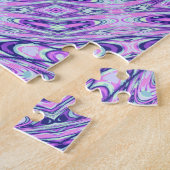 ファンキー鮮やかカラフルトリップ（幻覚体験）のようなBoho Hippieマンダラ ジグソーパズル (側面)