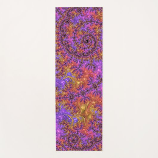 ファンキー鮮やかトリップ(幻覚体験)のようなカラフル螺旋 ヨガマット (正面)