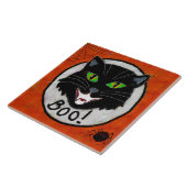 ファンキー黒猫抽象芸術ハロウィンアート タイル (側面)