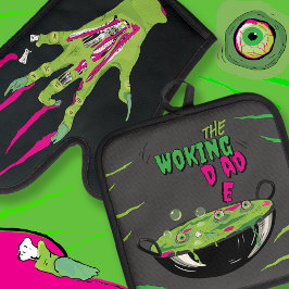 ファンキー「おもしろいワーキングパパ」デッド・プン 鍋つかみ&鍋敷きセット