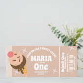 ファンキー アイスクリーム バースデー チケット パーティー 招待状 (スタンド正面)