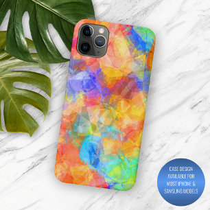 ファンキー アクア ブルー パープル ピンク オレンジ 抽象芸術 iPhone 11 PRO MAXケース