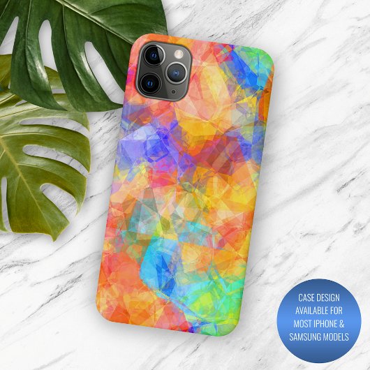 ファンキー アクア ブルー パープル ピンク オレンジ 抽象芸術 Case-Mate iPhoneケース