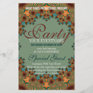 ファンキー アースィ モダン ソーシャル パーティー レディ メイド フライヤー