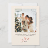 ファンキー クリスマス ボホ レッド リボン 2枚 写真 (裏面)