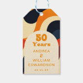 ファンキー・グルーヴィー・レトロ 50周年 結婚記念日 ギフトタグ (裏面)