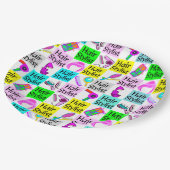 ファンキー、シック、およびユニーク美容師 ペーパープレート (アングル)