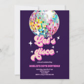 ファンキー ディスコ パーティー レトロ 70年代 みんなでディスコ お誕生日 招待状 (正面)