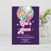 ファンキー ディスコ パーティー レトロ 70年代 みんなでディスコ お誕生日 招待状 (スタンド正面)