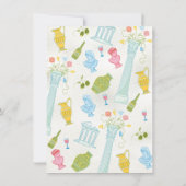 ファンキー・ドロイン・イタリアン・ギリシャ・地中海パーティー 招待状 (裏面)