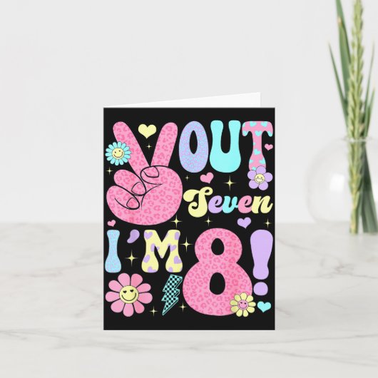 ファンキー ピースアウトセブン 僕は8歳 8歳の誕生日 カード (正面)