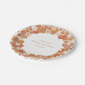 ファンキー ボーホー オレンジ フローラル ブライダル シャワー カスタム ペーパープレート (アングル)