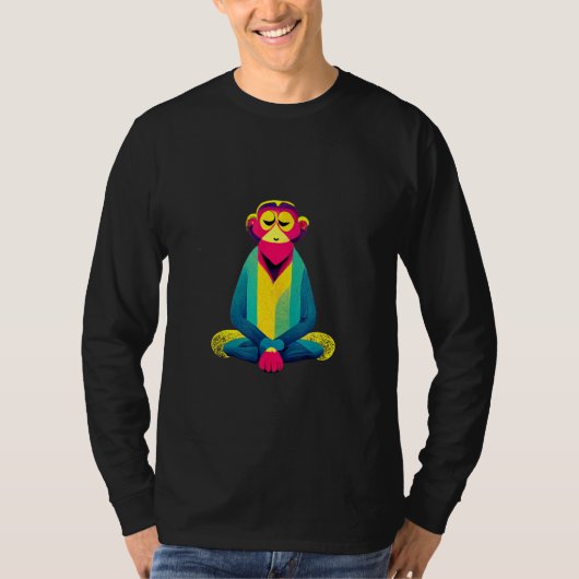 ファンキー・マンキー・セレーン悟ったサル Tシャツ (正面)