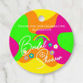 ファンキー レトロ ブライダル シャワー フェイバータグ (正面)