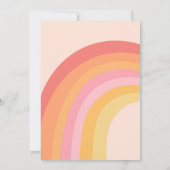 ファンキー レトロ レインボー ローラー スケート バースデー パーティー 招待状 (裏面)