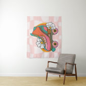 ファンキー レトロ ローラー スケート 60年代 ヒッピーの虹 タペストリー (インサイチュ)