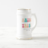 ファンキー レトロ ヴィンテージ ブライズ トライブ バチェロレッテ パーティー ビールジョッキ (正面右)