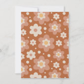 ファンキー ワン ボーホー 70年代 ダイジー フォト 1歳 バースデー パーティ 招待状 (裏面)