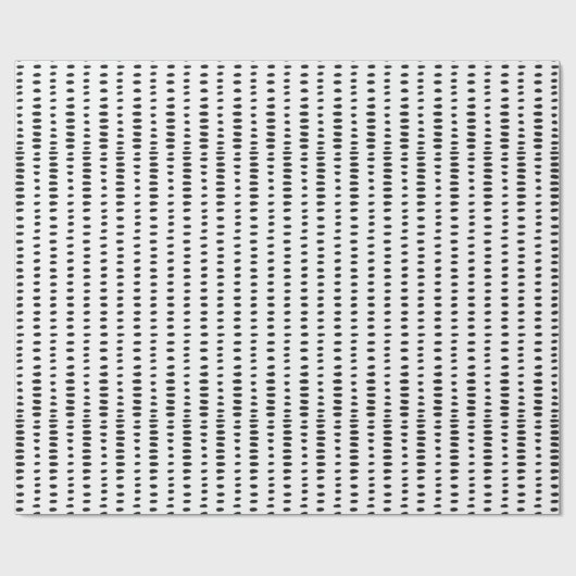 ファンキー、白黒の抽象芸術パターン ラッピングペーパー (フラット)