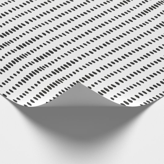 ファンキー、白黒の抽象芸術パターン ラッピングペーパー (角)