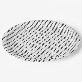 ファンキー、白黒抽象芸術パターン紙プレート ペーパープレート (アングル)