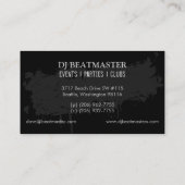 ファンキーDisk Jockey(DJ)ビジネスカグランジード 名刺 (裏面)