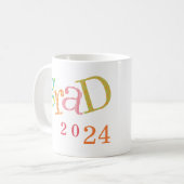 ファンキーGRAD CAP卒業クラス年名前をカスタムする コーヒーマグカップ (正面左)