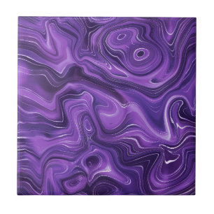 ファンキーGroovy スタイリッシュ Purple Curves大理石6-6 タイル