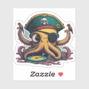 ファンキーOctopus DJ シール