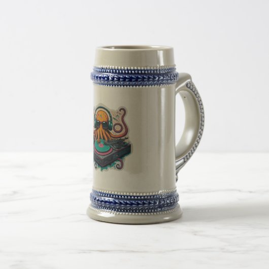 ファンキーOctopus DJ ビールジョッキ (正面右)